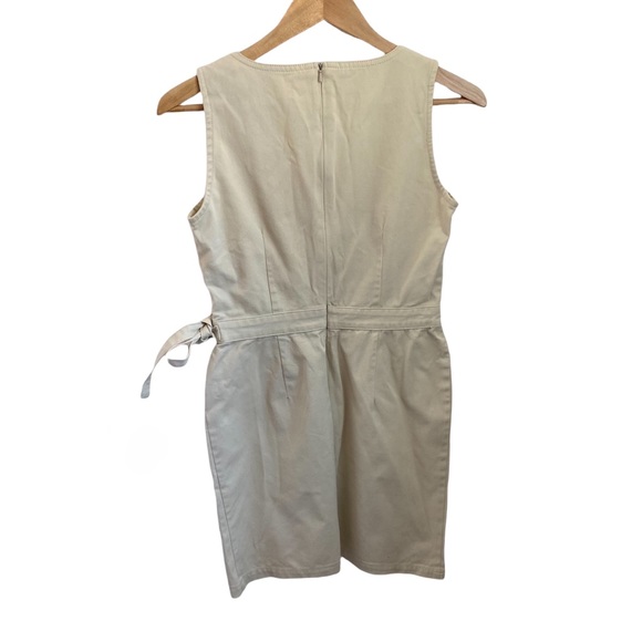 Isabella Bird Anthropologie Cream/ Beige Dress with Side Tie and V-neck - Picture 2 of 6